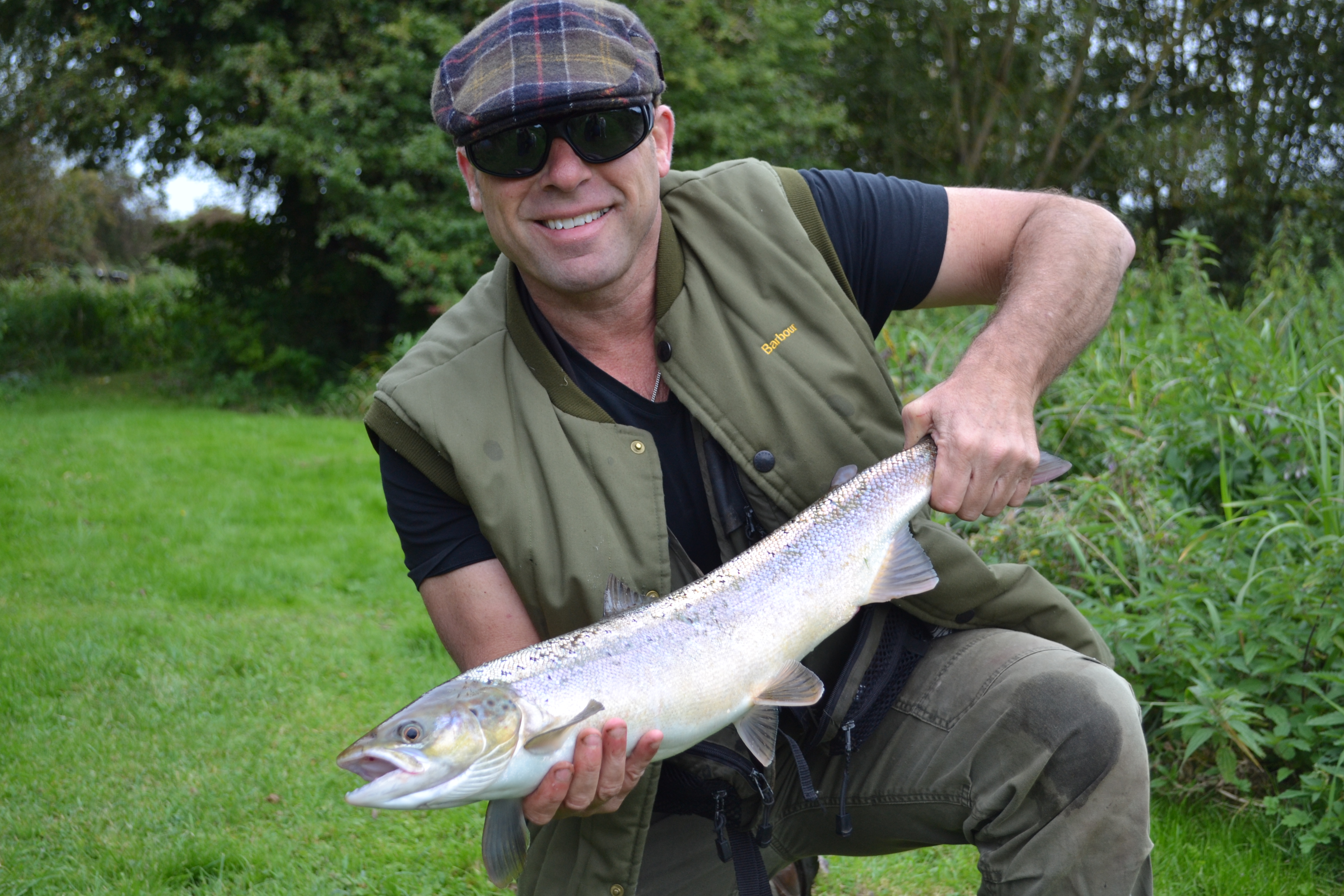 Man holding a salmon